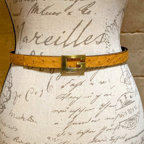 Gucci Vintage Ostrich Belt 